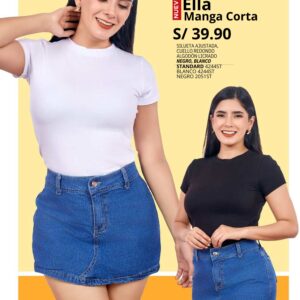 Camiseta Básica Ella manga corta