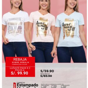 Camisetas Estampado Metalizado